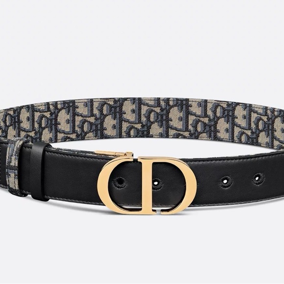 Dior Black and Gold Reversible Belt - Picture 4 of 6